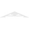 Ekena Millwork Pitch Cornelia Architectural Grade PVC Gable Pediment, 60"W x 12 1/2"H x 1"P (5/12) GPP060X013X100CRN - alternate 2